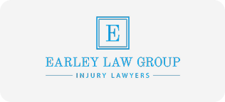 Logo for Earley Law Group, Injury Lawyers, featuring a blue letter 'E' and the firm name in blue text.