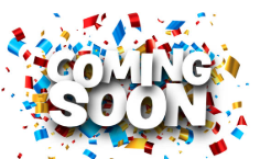 Text reads 'COMING SOON' with colorful confetti.
