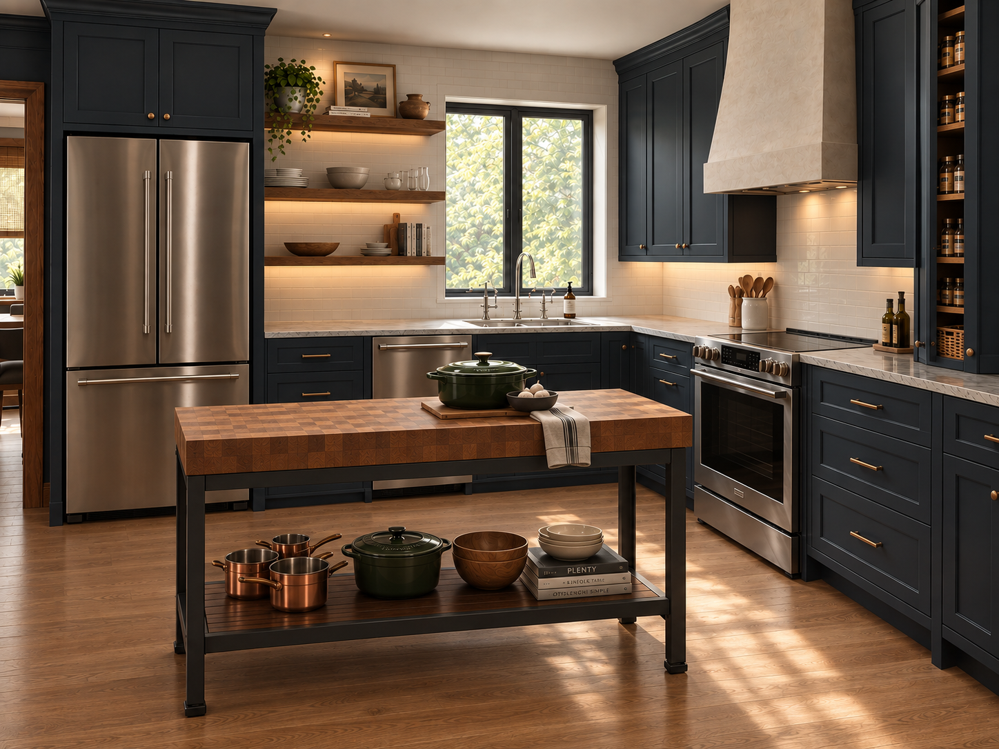 Digital Design - Moody Navy Kitchen