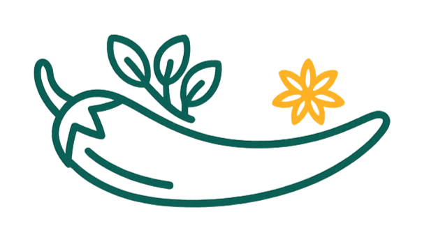 Illustration of a pregnant woman silhouette with green leaves and a yellow flower, symbolizing fertility and nature.