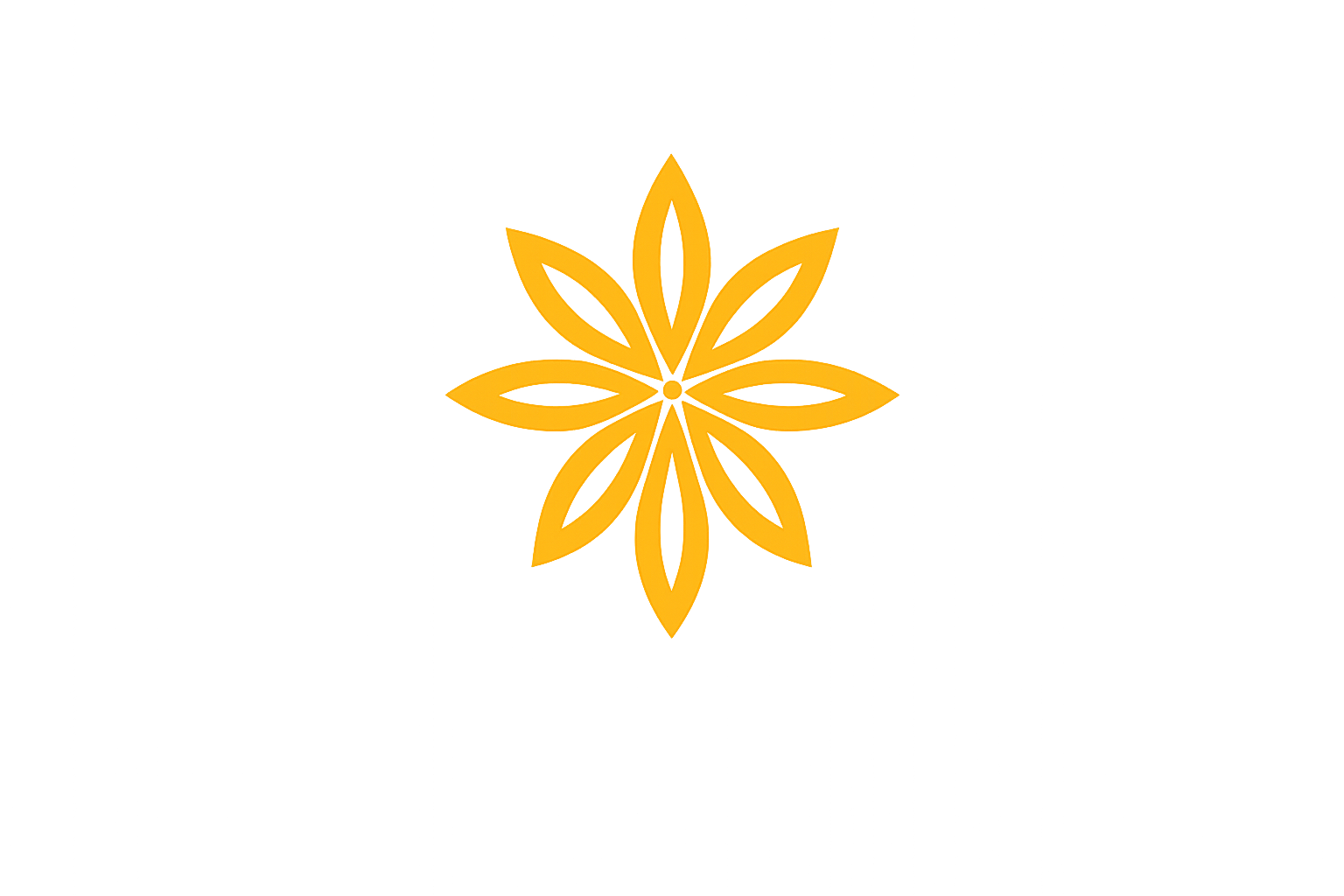 A glowing orange star-shaped symbol with a floral pattern, illuminated against a blurred gray background.