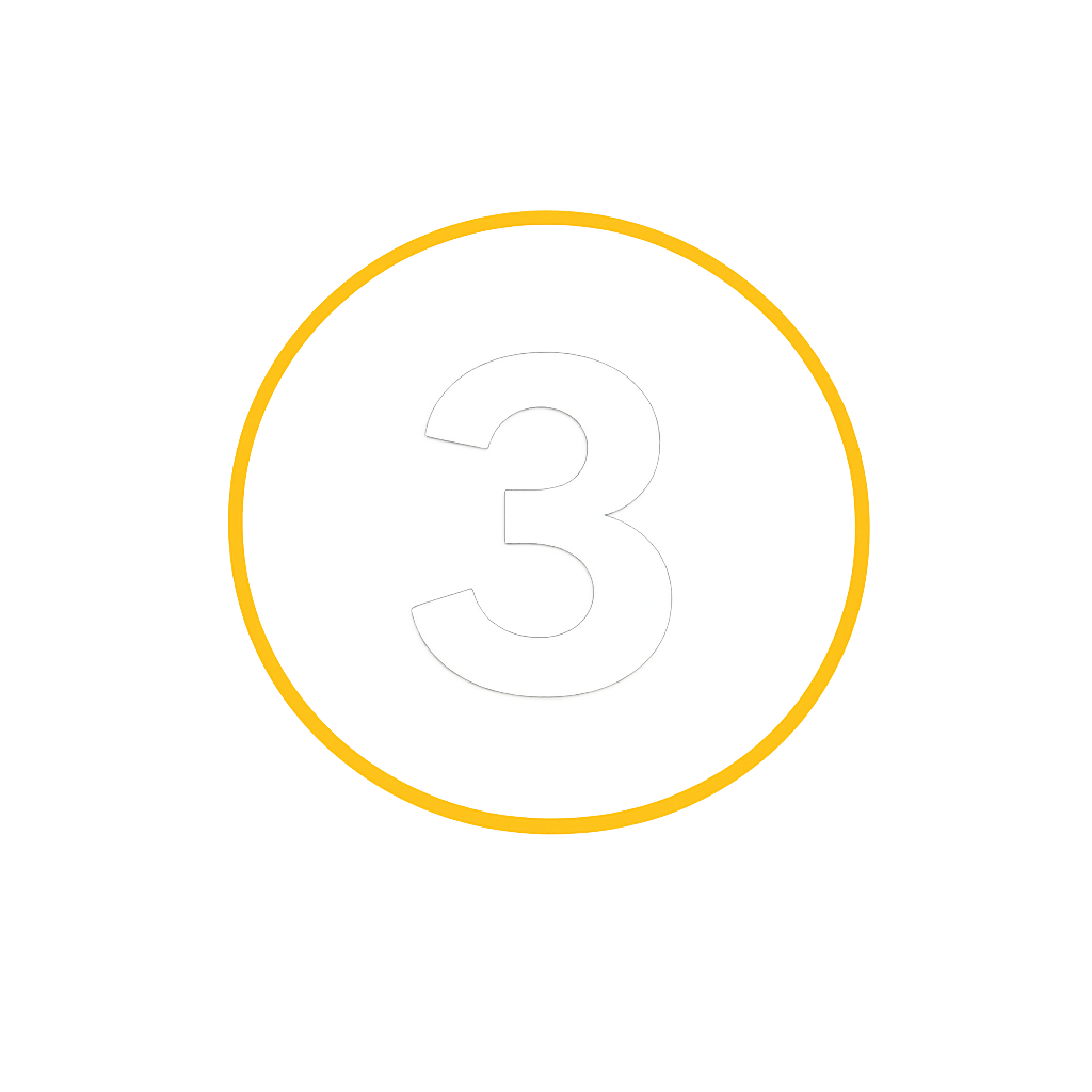 A digital graphic showing a gold medal with the number three in white, indicating third place or position.