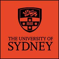The University of Sydney logo on an orange background