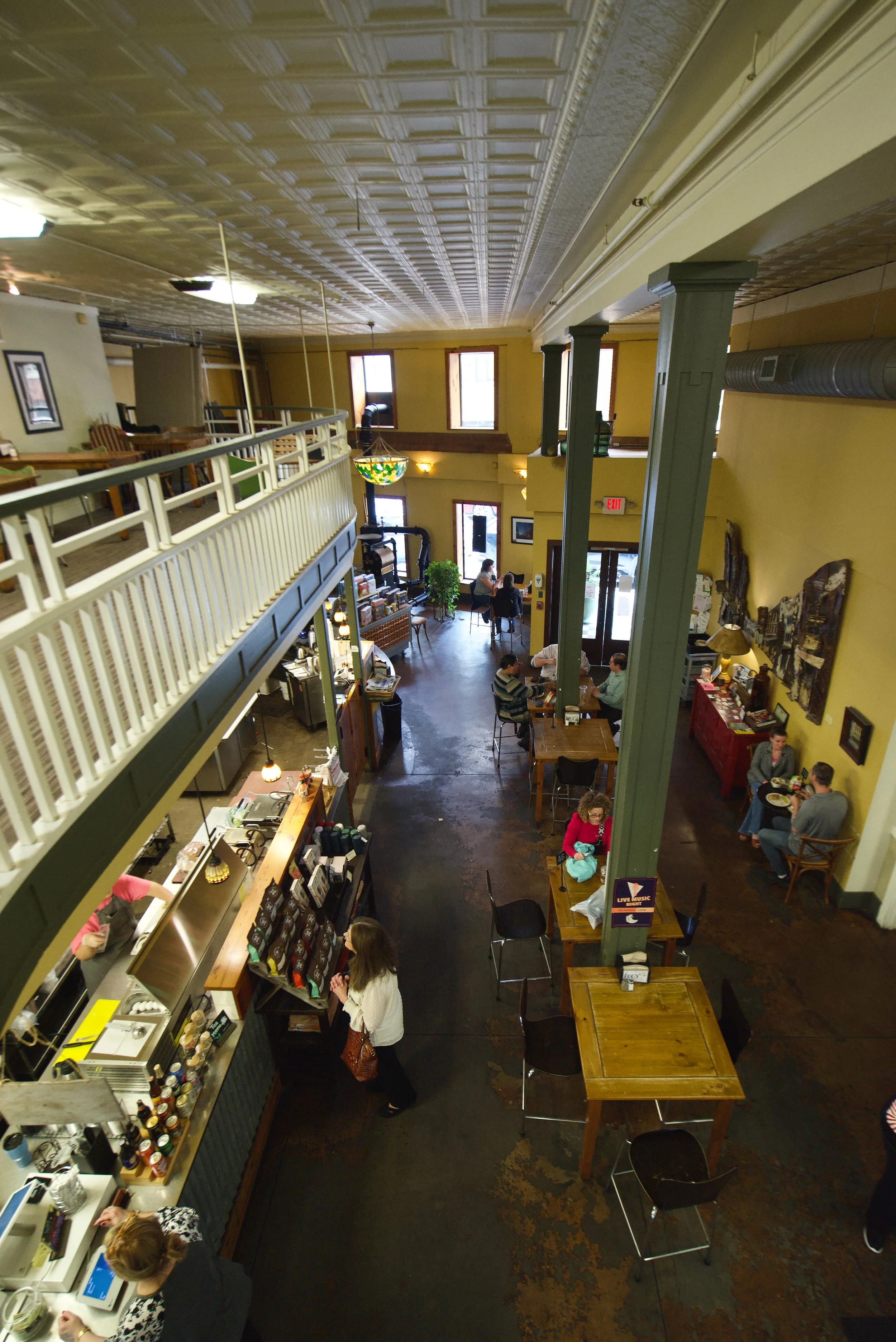 Lee's Coffee & Tea Interior from the Mezzanine