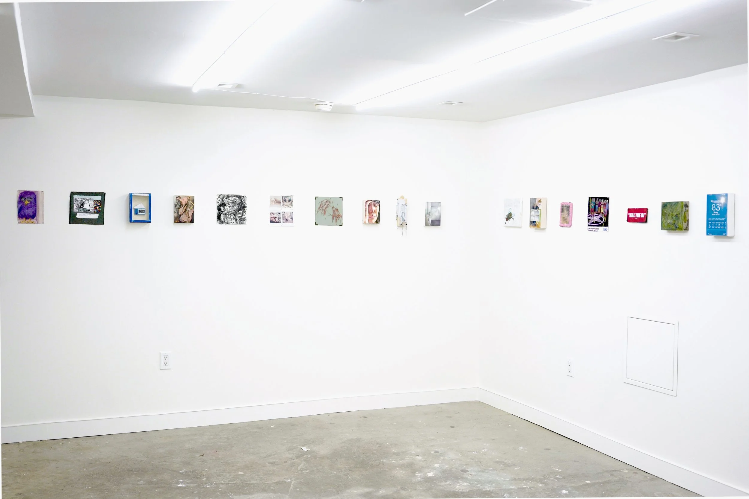 Installation view of Screenshot at Not That Deep Gallery 