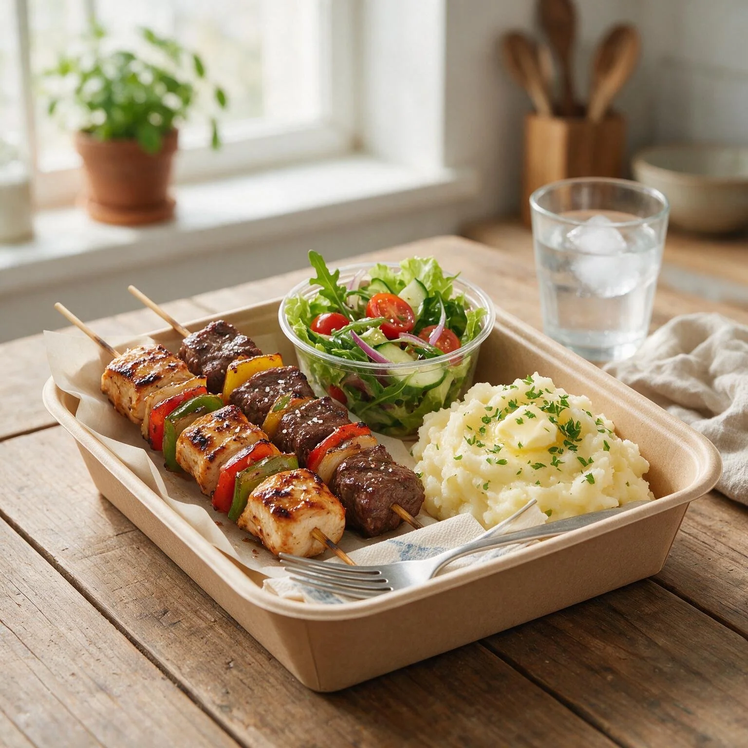 Sautéed chickenChicken & Beef Skewers