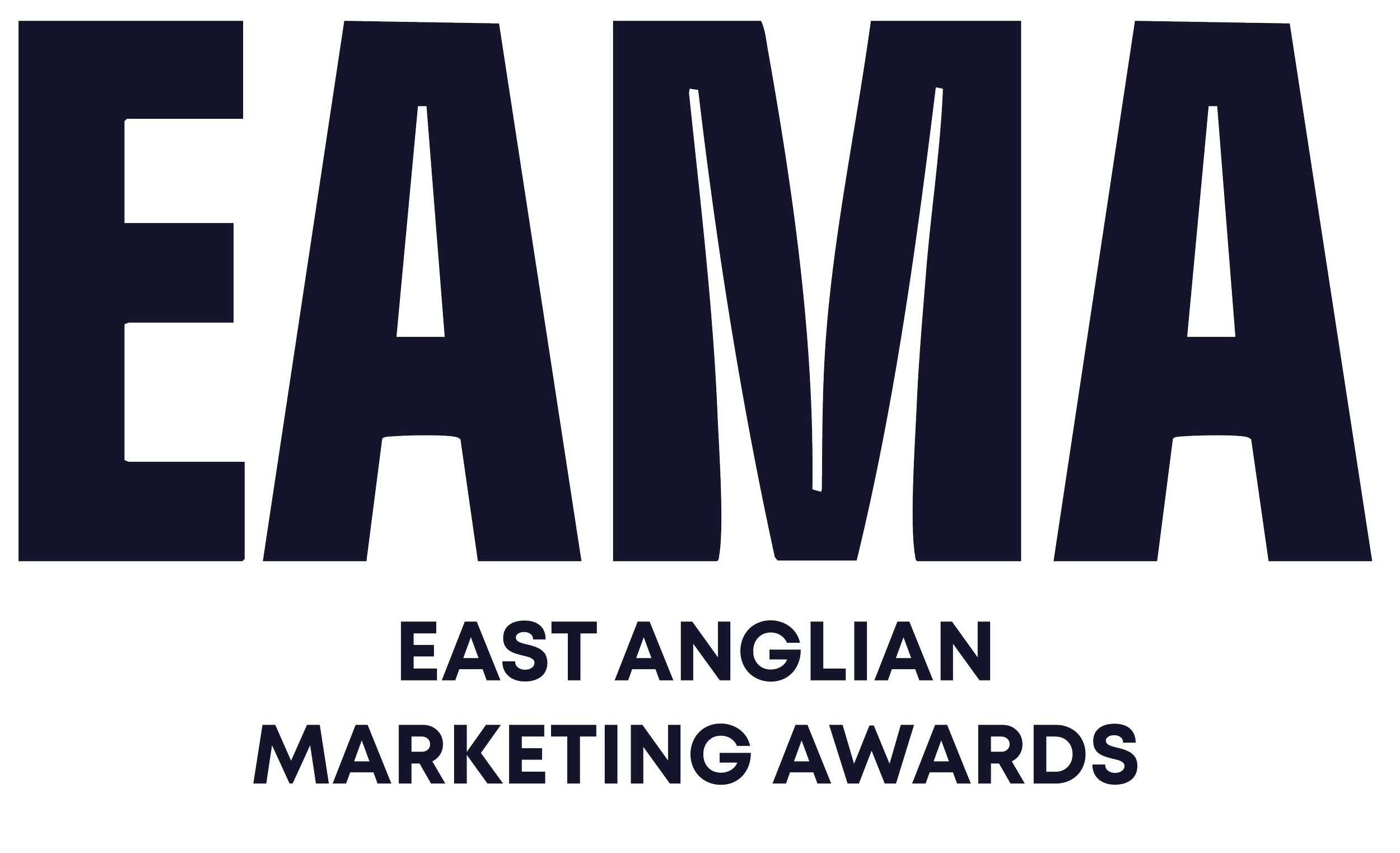 Event logo for the East Anglian Marketing Awards, featuring the large black text 'EAMA' with the words 'EAST ANGLIAN' and 'MARKETING AWARDS' below in smaller font.