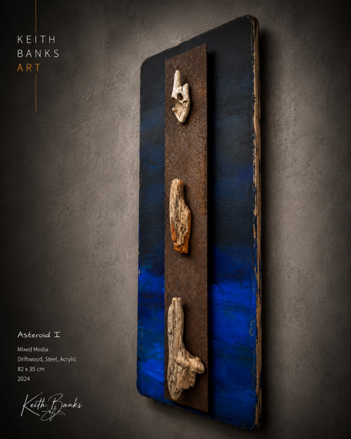 Asteroid I Mixed Media Wall Sculpture