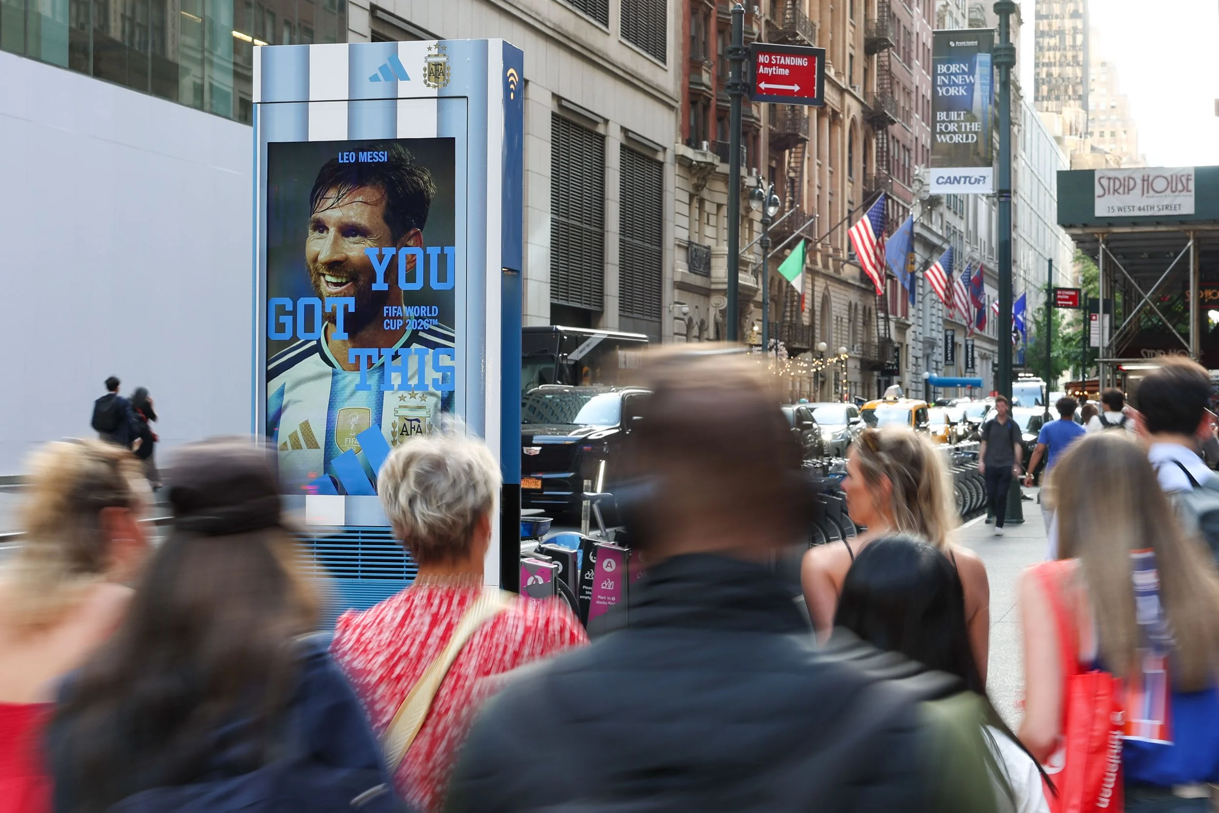 Adidas 2026 FIFA World Cup LinkNYC Wrapped Kiosk