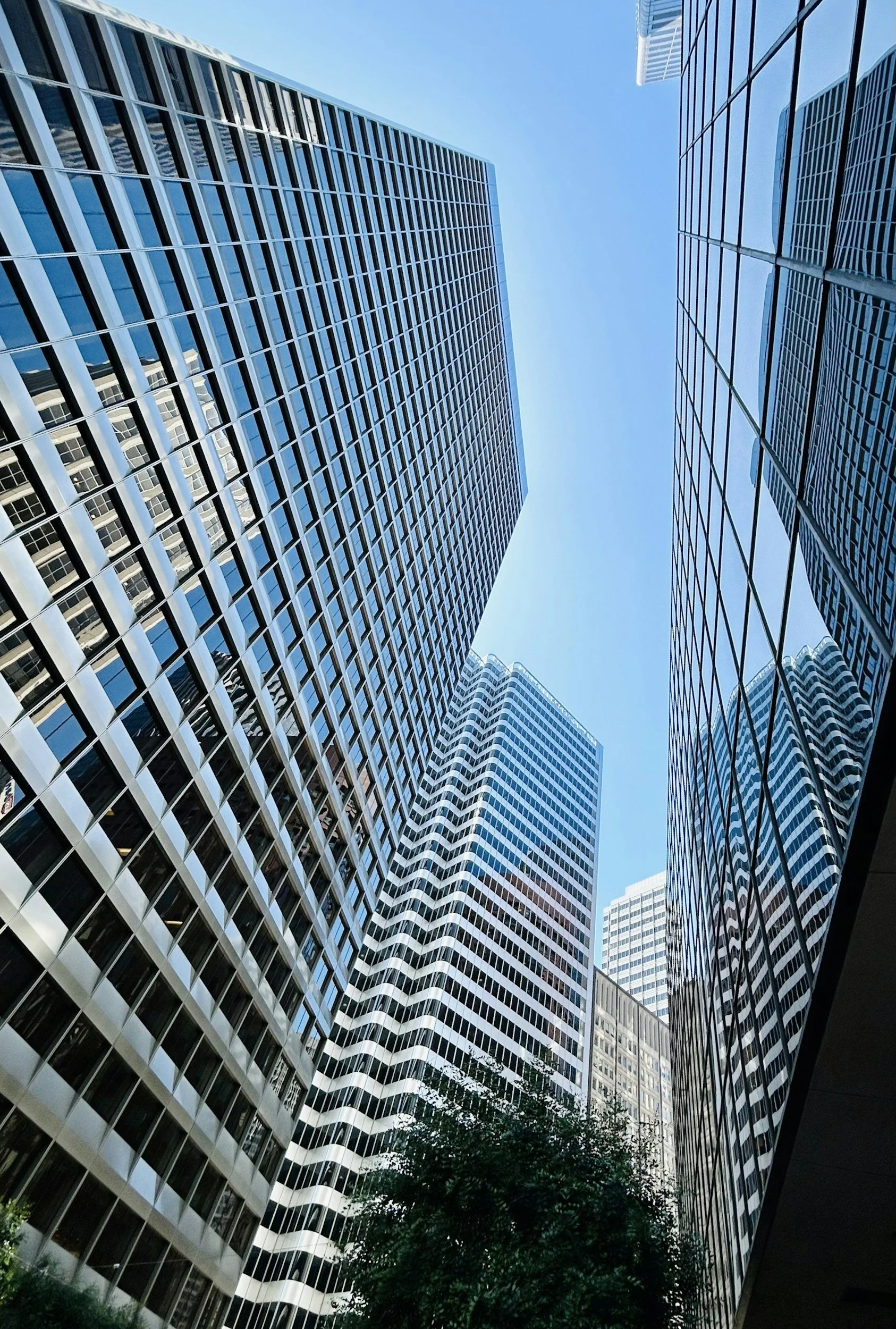 Modern skyscrapers representing investment strategy, business growth, and technology market opportunities
