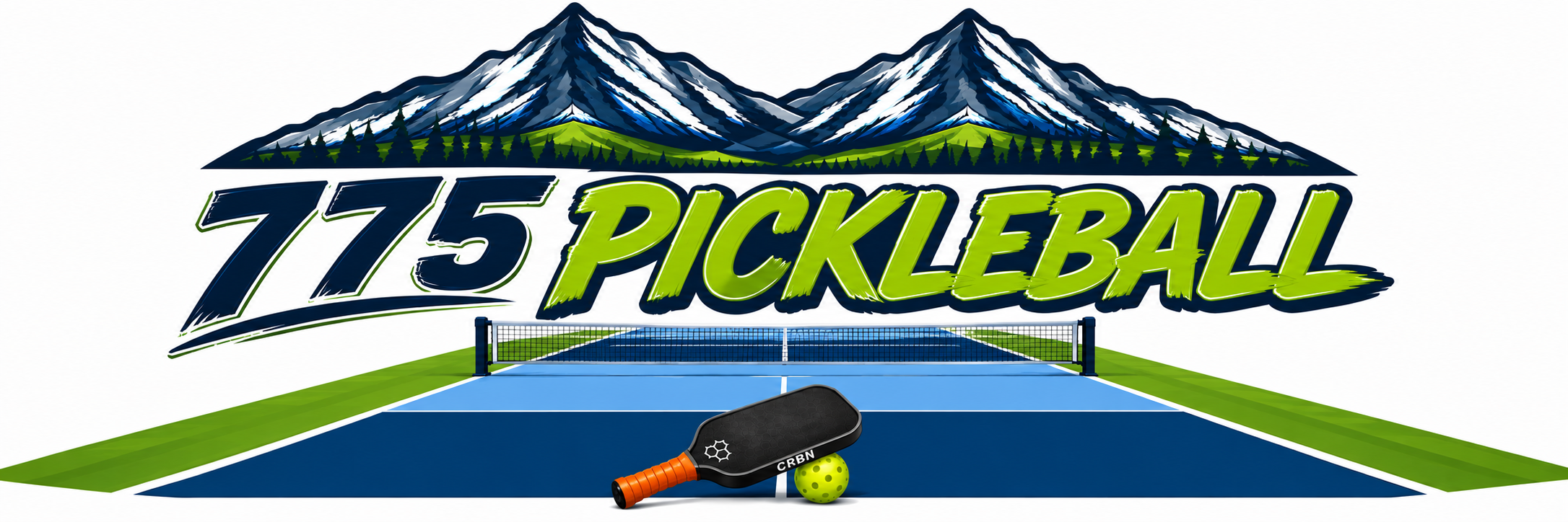 Northern Nevada Mountains Mount Rose and Slide Mountain in the background of the 775Pickleball court