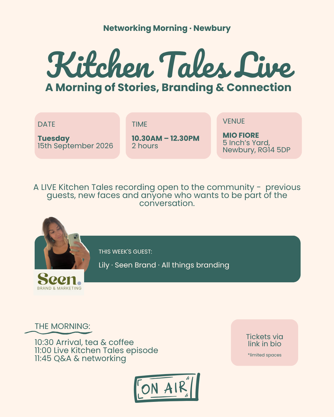 Kitchen Tales Live - A Morning of Stories, Branding & Connection