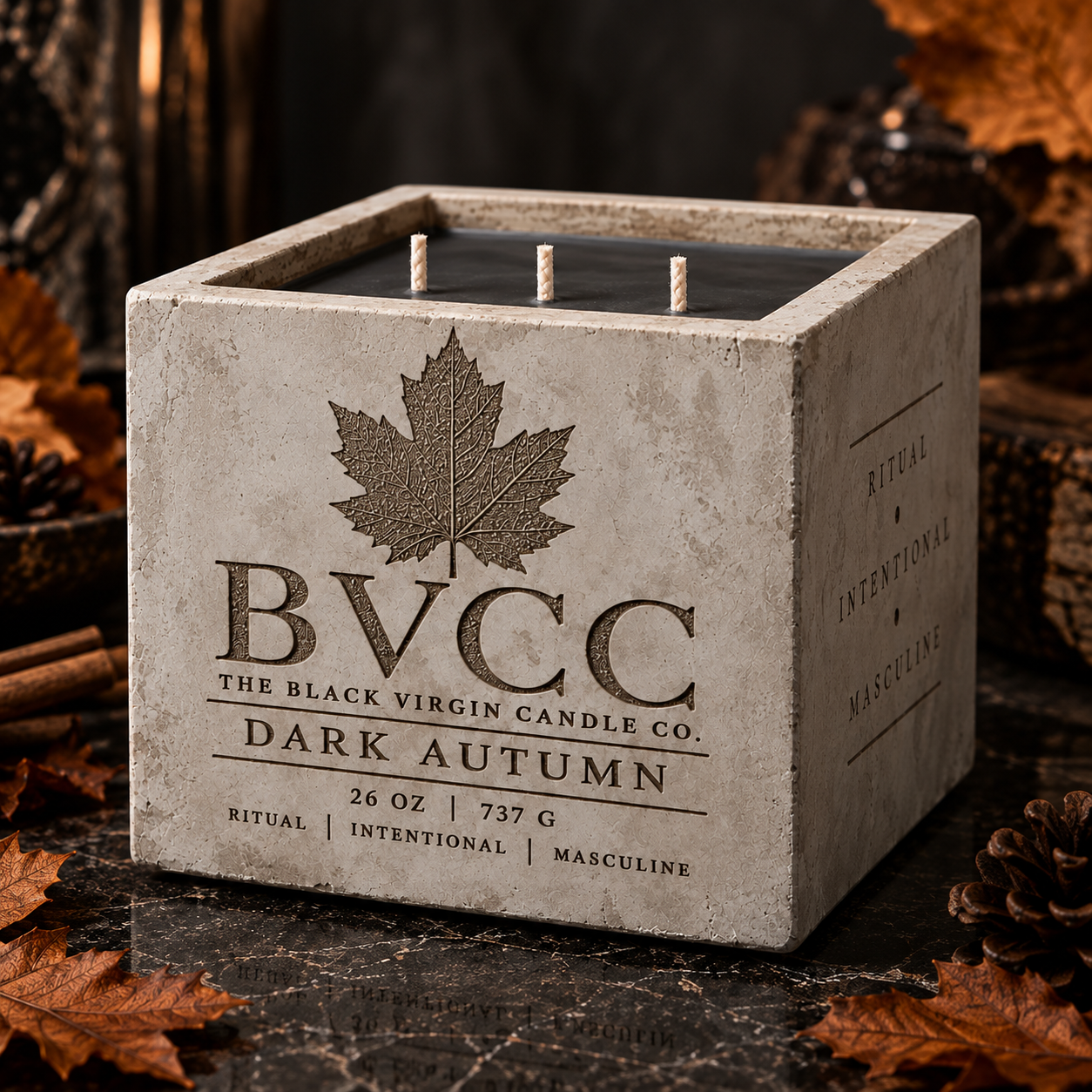 Dark Autumn | 26 oz Stone Candle