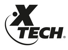 Logotipo de X-TECH en color negro sobre fondo transparente.