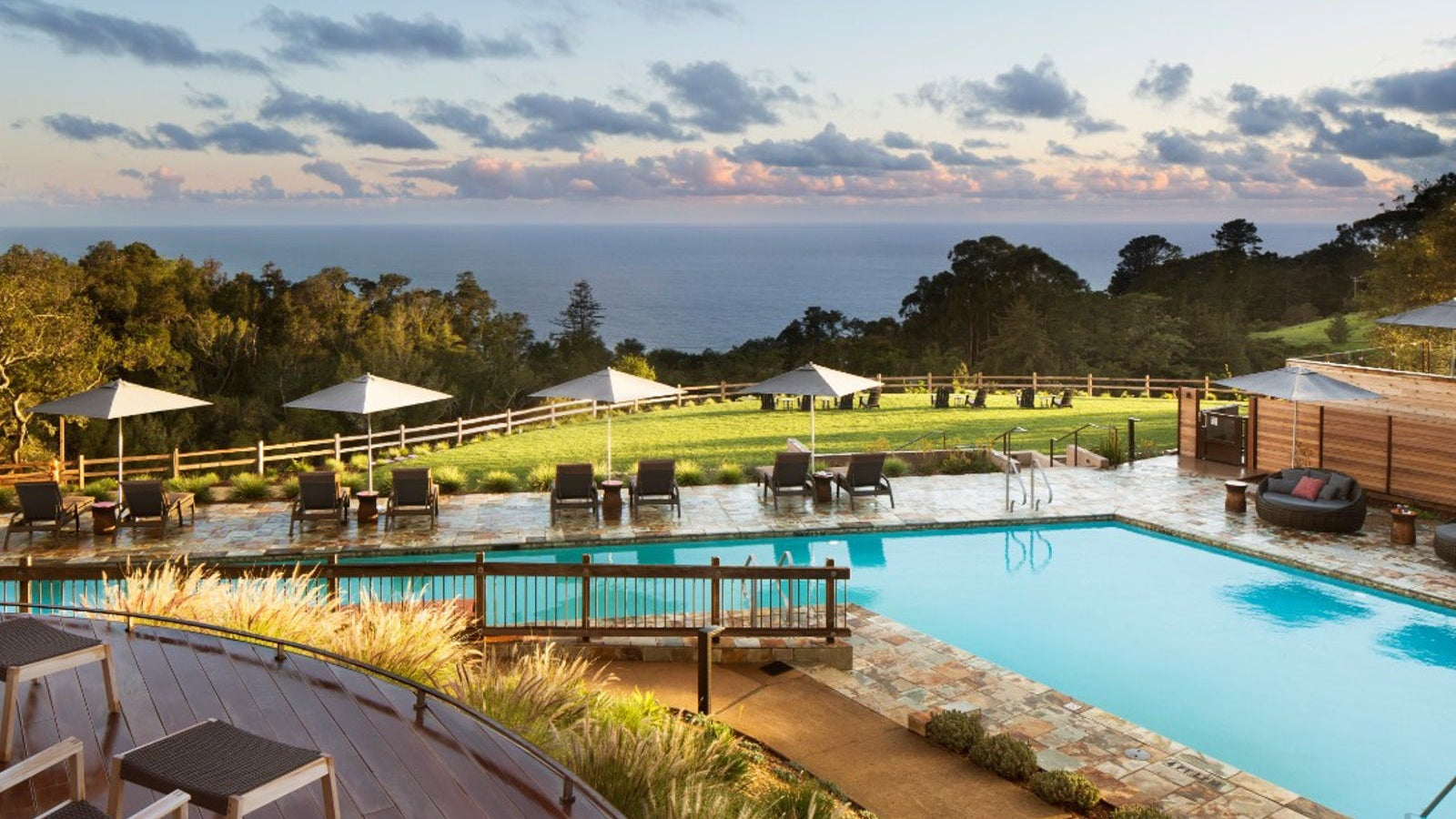 Alila Venta Big Sur view of pool and Pacific