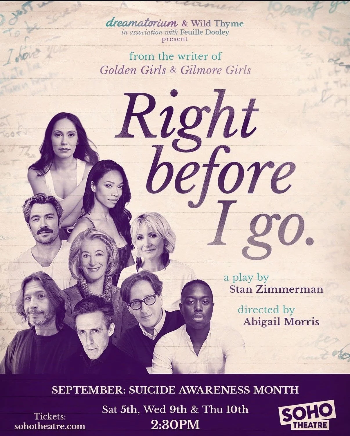 Right Before I Go- Soho Theatre Dean Street (London)