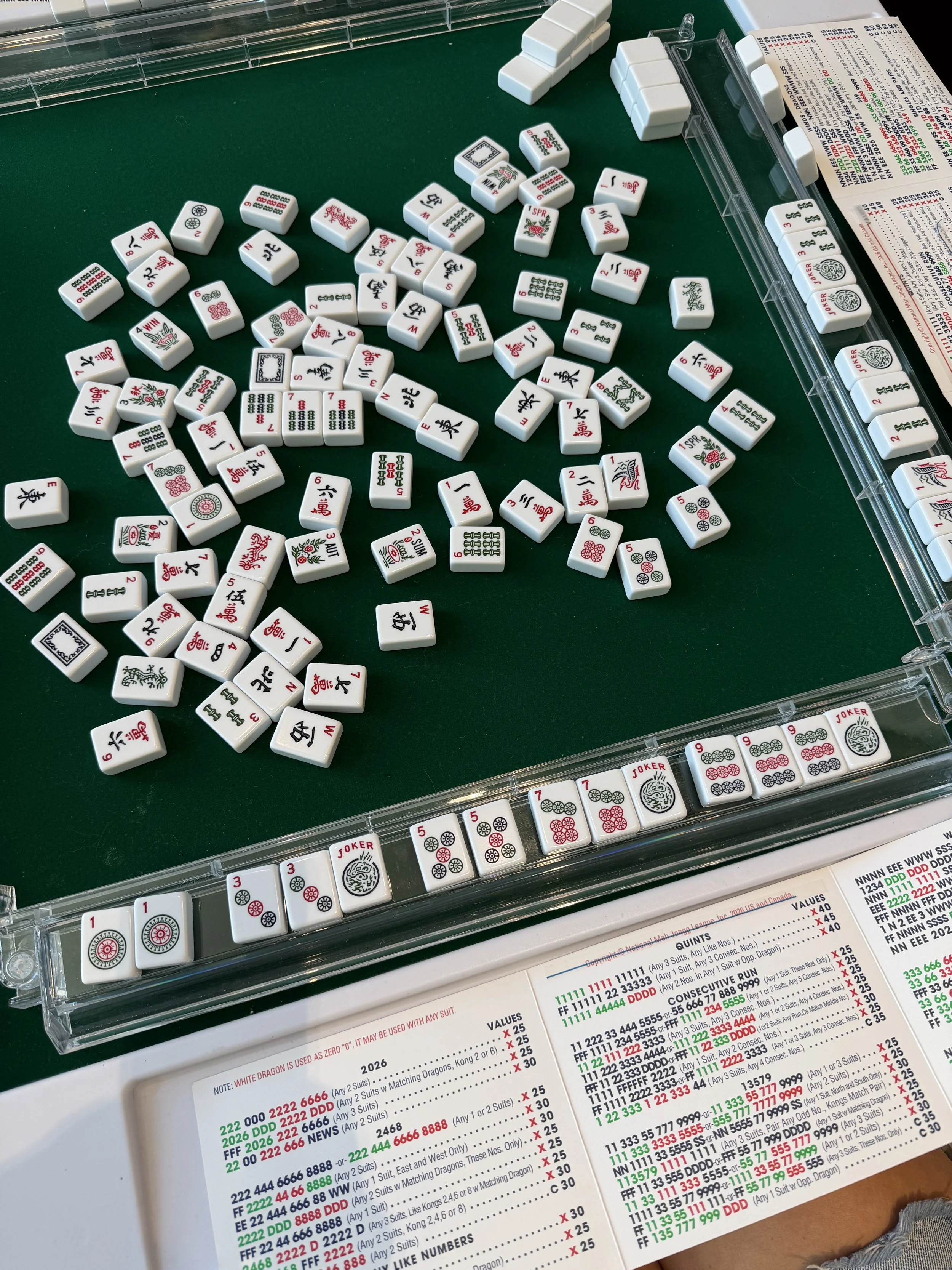 Lessons in American Mahjong, taught using National Mah-jongg League Rules
