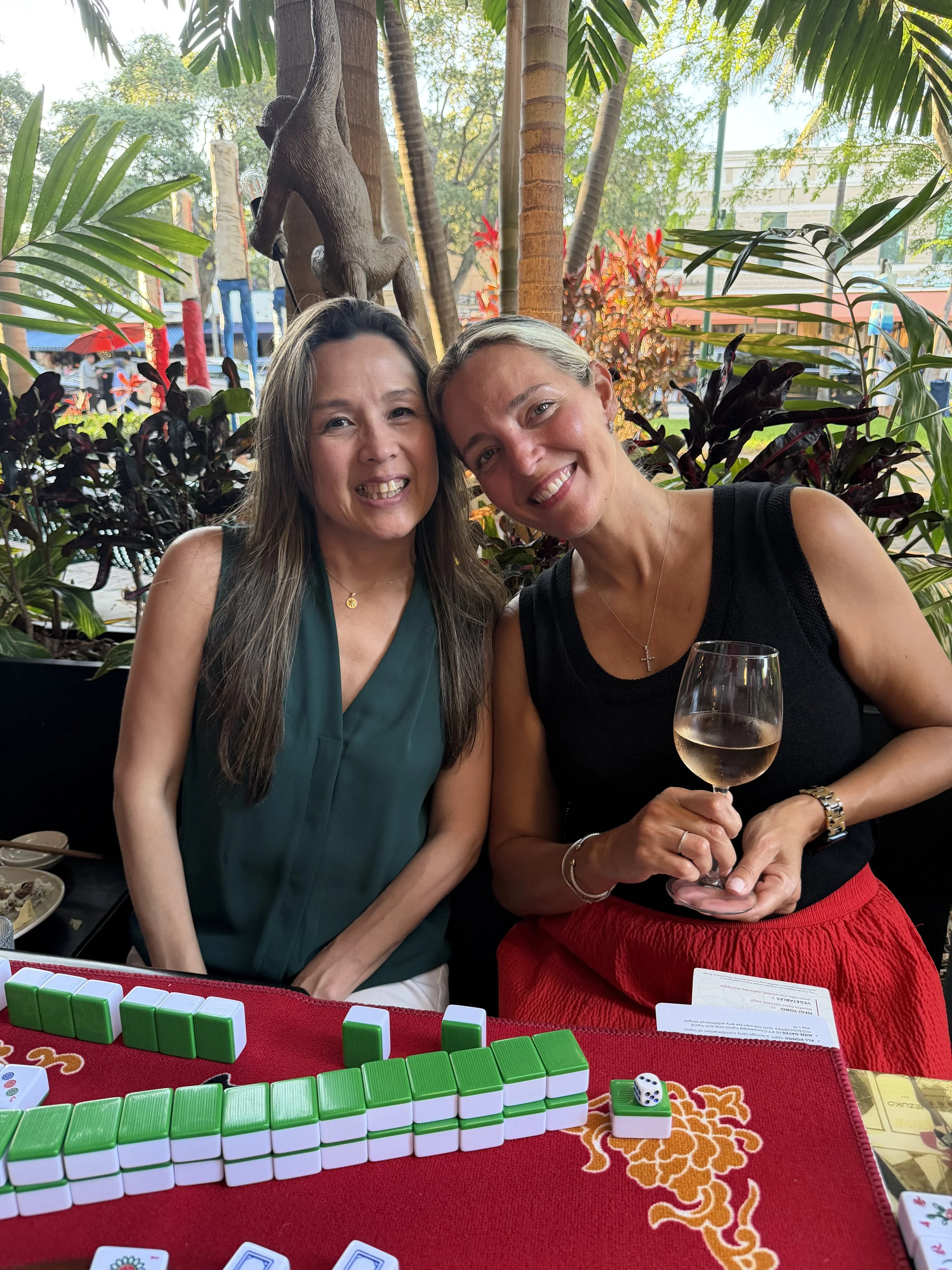 Smiling faces at our Mahjong Supper Club at Kapow, Delray Beach.