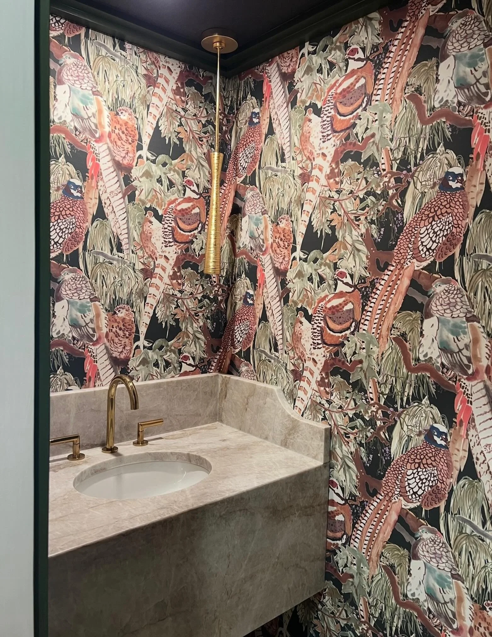 You only live once. Buy the wallpaper. 
(Pre mirror install)

@wyndi_carnes 
🔨 Rockfalls Construction