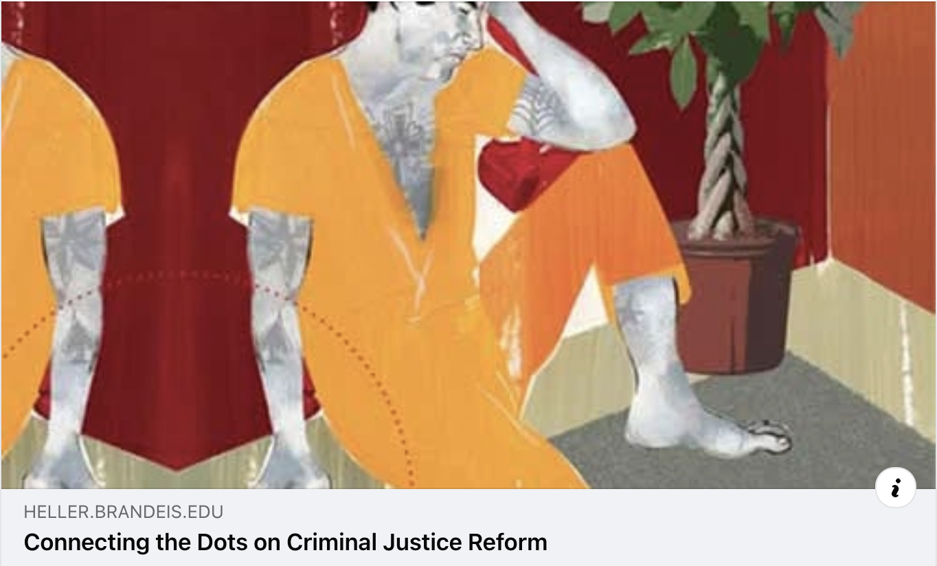 Abstract illustration of two seated figures with gray skin tones, wearing colorful orange and red clothing, and a potted plant in the background.