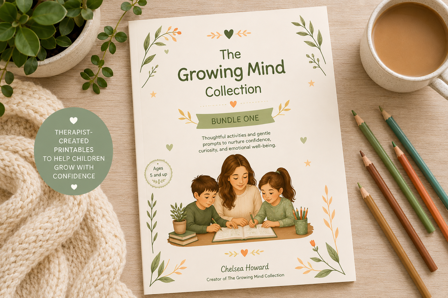 Printable child therapy worksheets and parent guides from The Growing Mind Collection Bundle One for families, counselors, teachers, and homeschool learning.