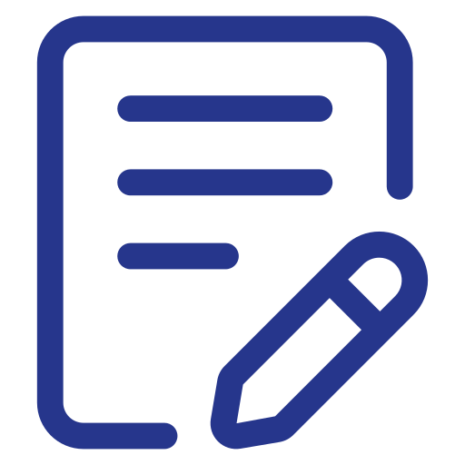 Icon of a notepad and pencil, representing writing or editing.