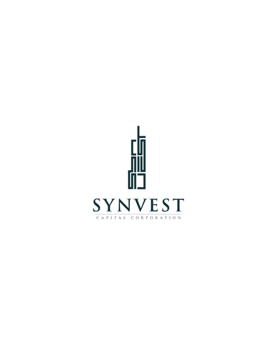 Synvest Capital Corporation logo on a white background, featuring a stylized vertical emblem and the company name in uppercase serif font.