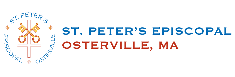 Logo of St. Peter's Episcopal Church in Osterville, Massachusetts, featuring a cross with keys and a circle of text.