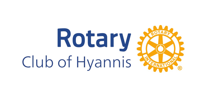 Logo of Rotary Club of Hyannis with the Rotary International emblem.