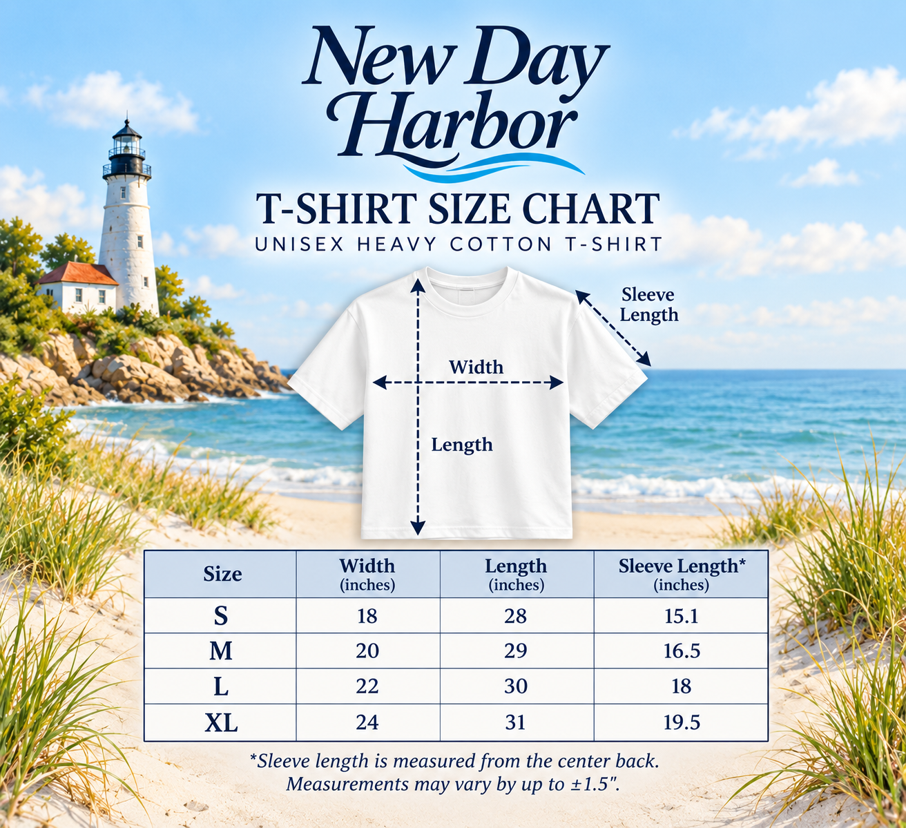 New Day Harbor Coastal T-Shirt Size Chart.png