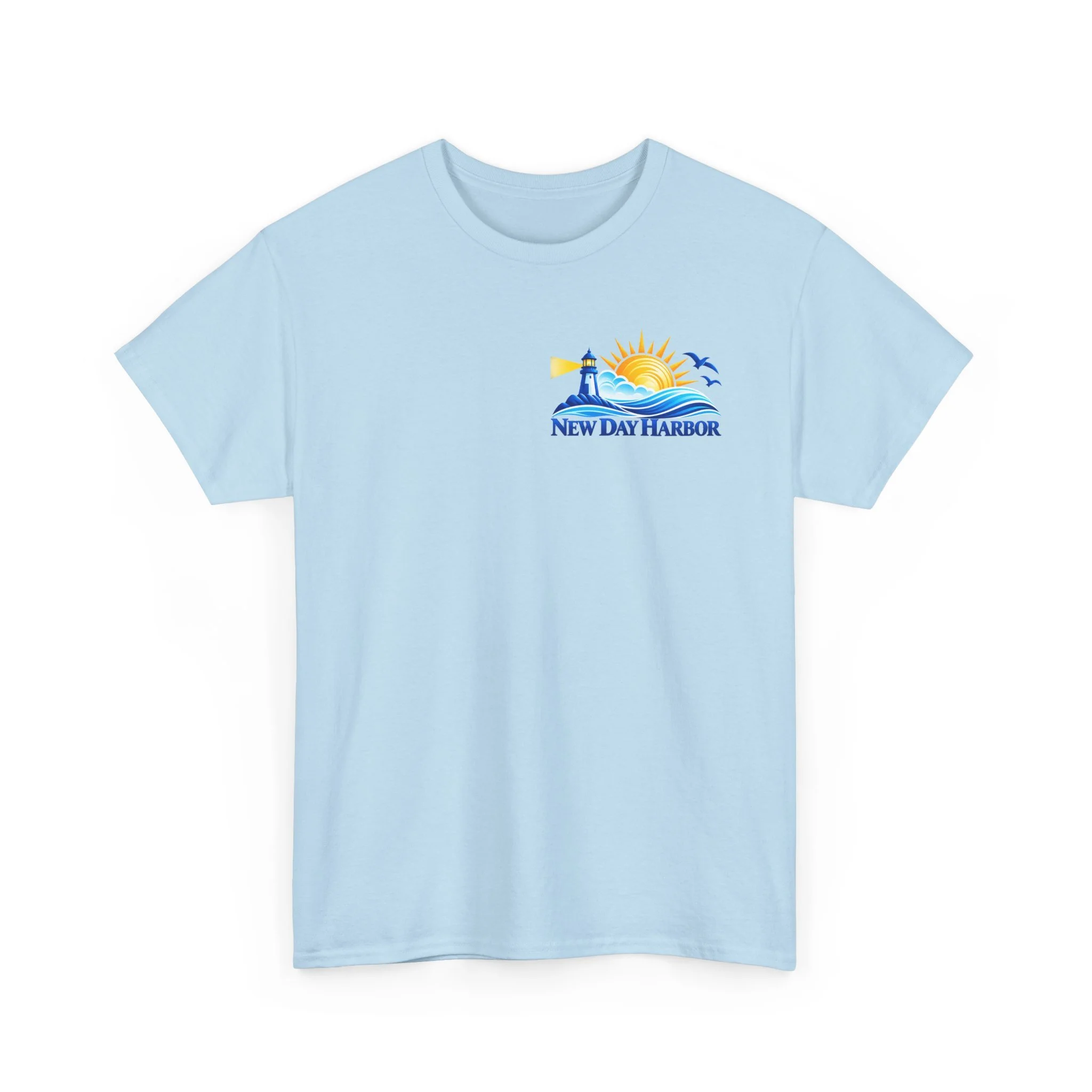 New Day Harbor Lighthouse Unisex Heavy Cotton T-Shirt