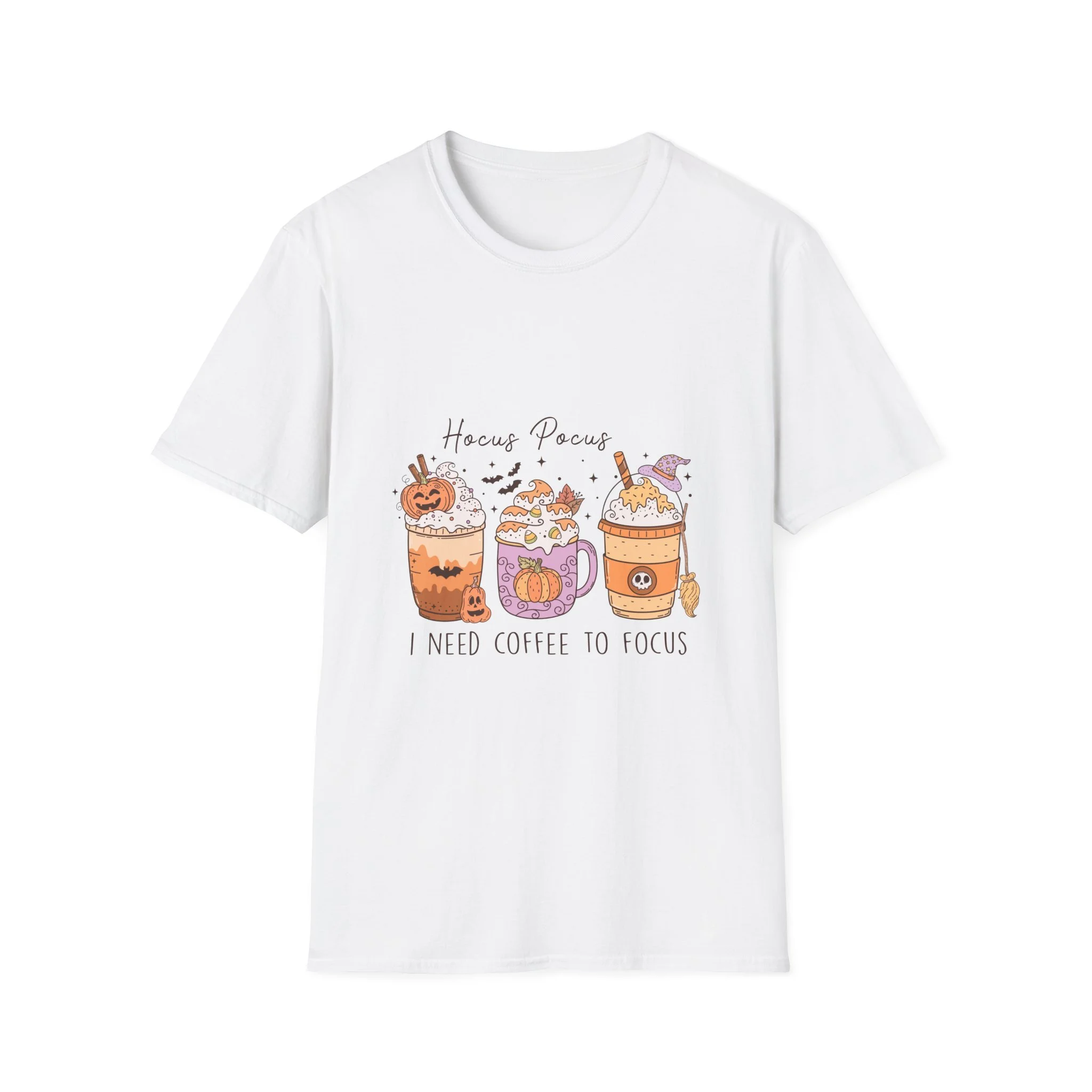 Hocus Pocus I Need Coffee to Focus Halloween Unisex T-Shirt