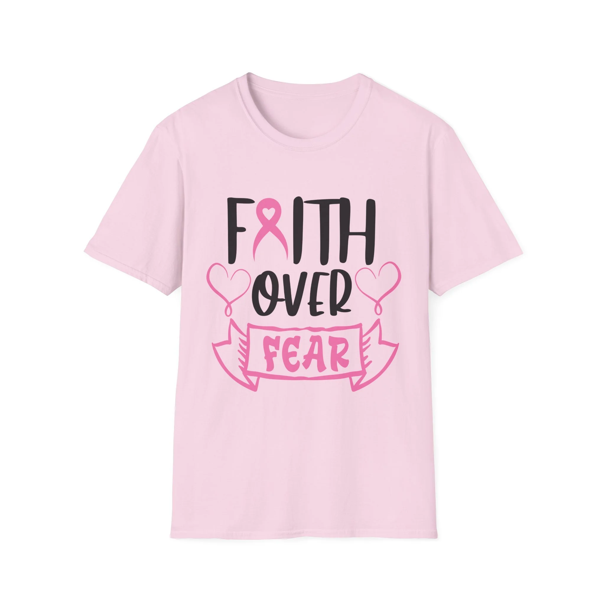 Faith Over Fear Breast Cancer Awareness Unisex T-Shirt