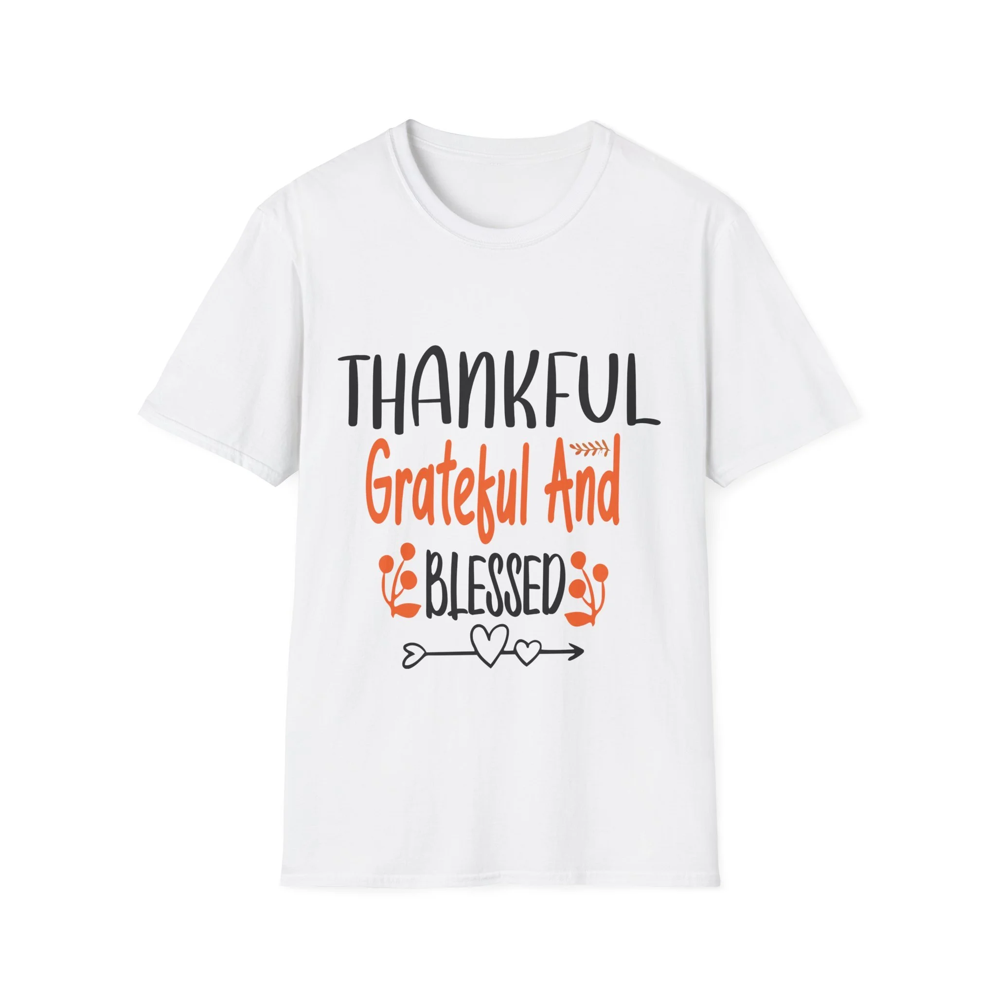 Thankful, Grateful & Blessed T-Shirt – Unisex Gildan Softstyle® Tee