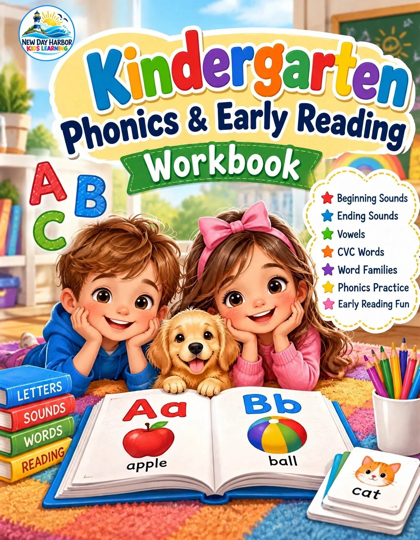 Kindergarten Phonics & Early Reading Workbook — 103 Pages