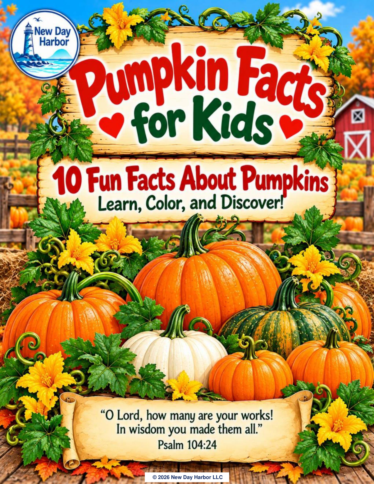 Pumpkin Facts for Kids — 10 Fun Facts About Pumpkins: Learn, Color, and Discover! (FREE Coloring Book)