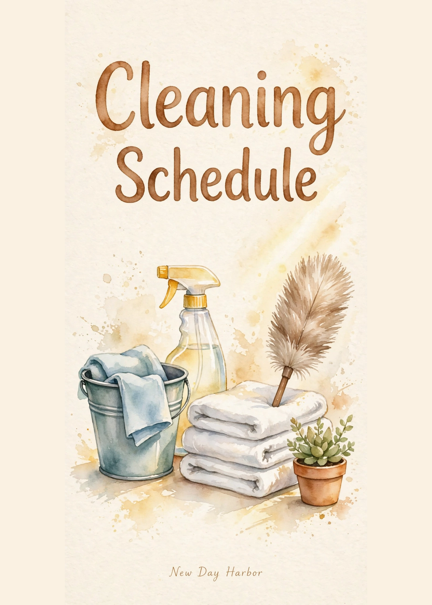 Cleaning Schedule – FREE Printable Planner