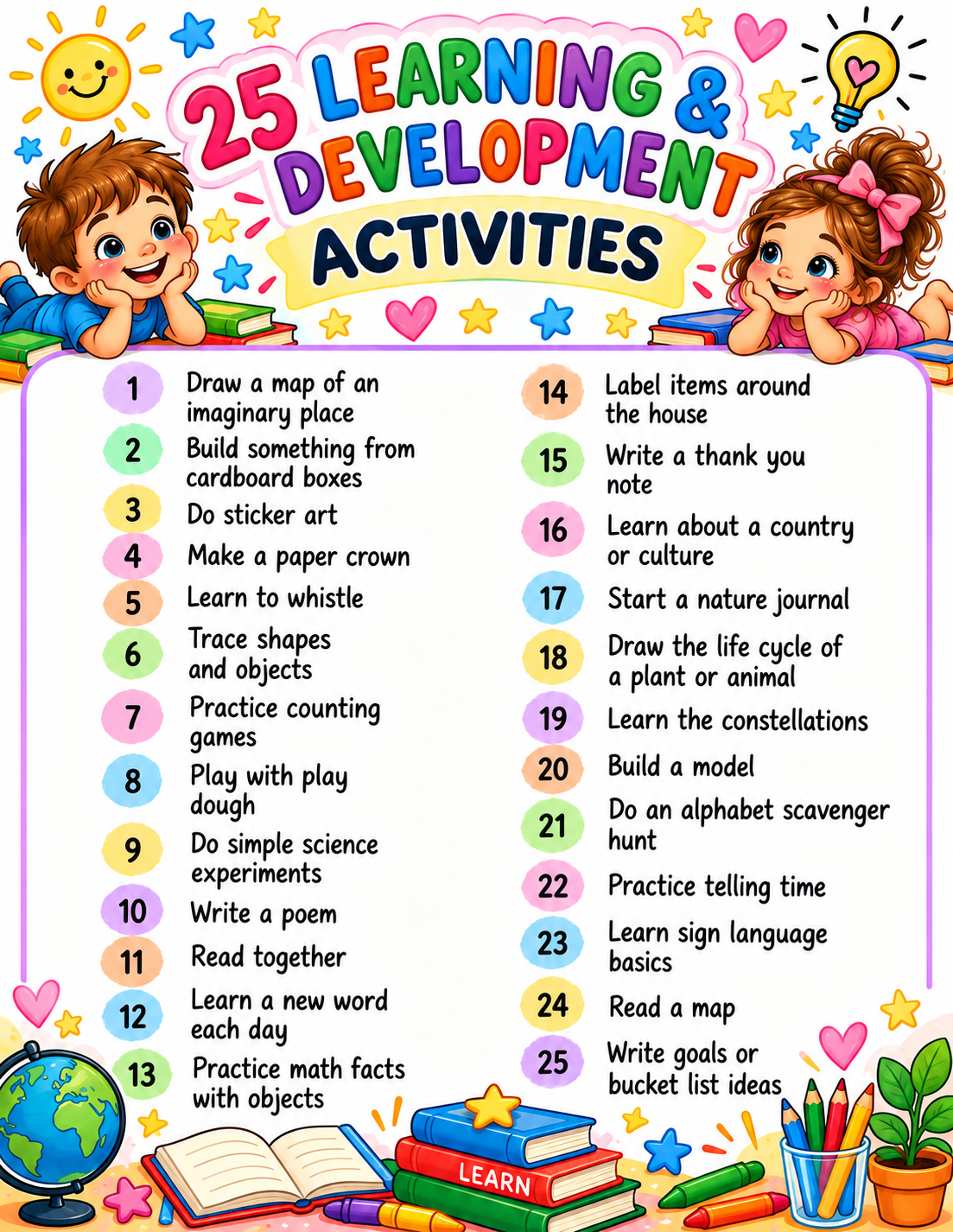 Learning & Development — 25 Activities for Kids (FREE Activity Book)