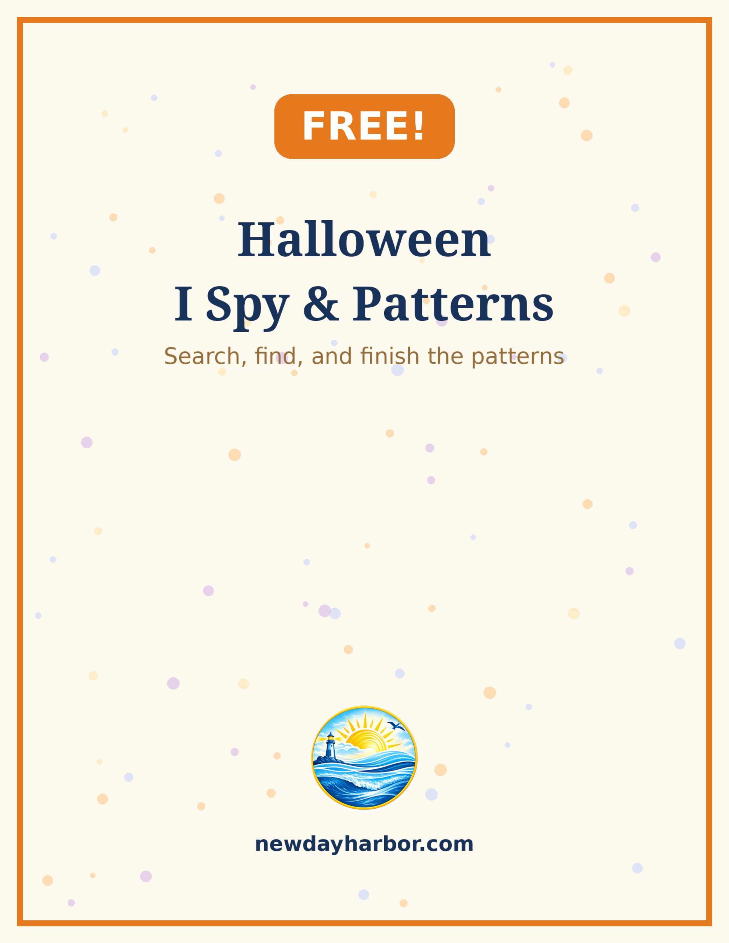 FREE Halloween I Spy & Patterns — Pre-K Printable
