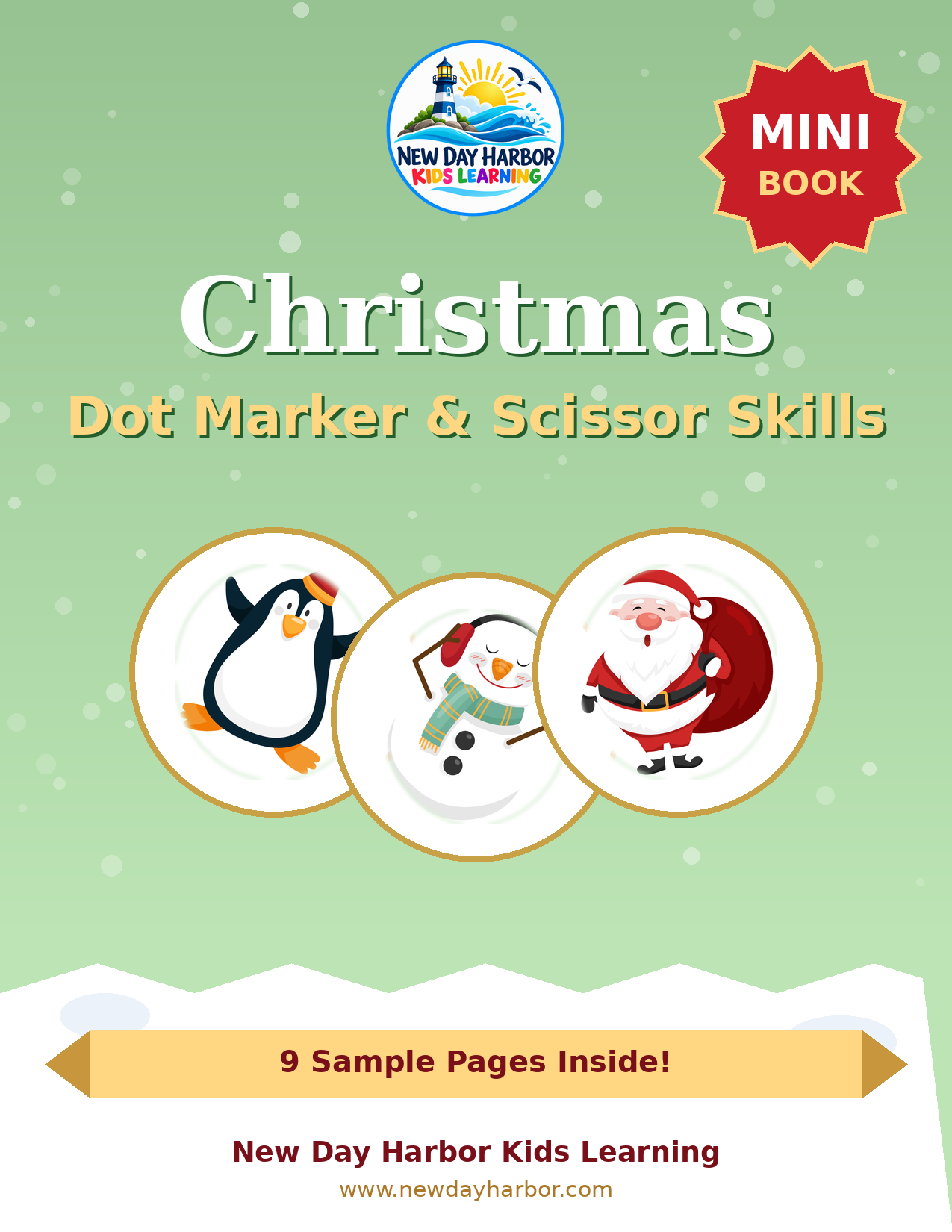 FREE Mini Sampler – Christmas Dot Marker & Scissor Skills Book (12 Pages)