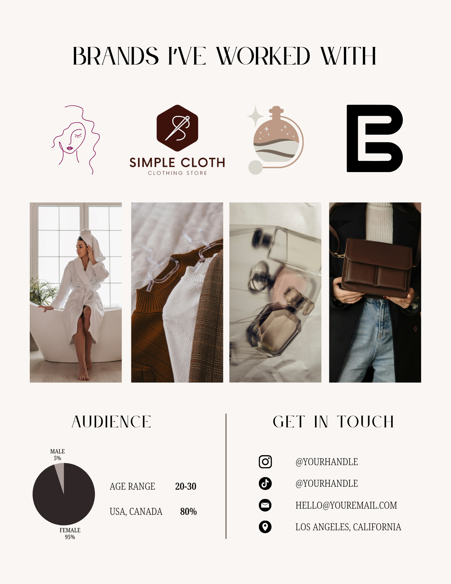 2nd page of a Creator/Influencer Media Kit Design