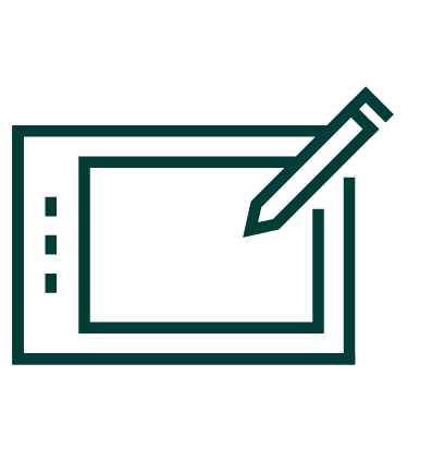 Icon of drawing tablet
