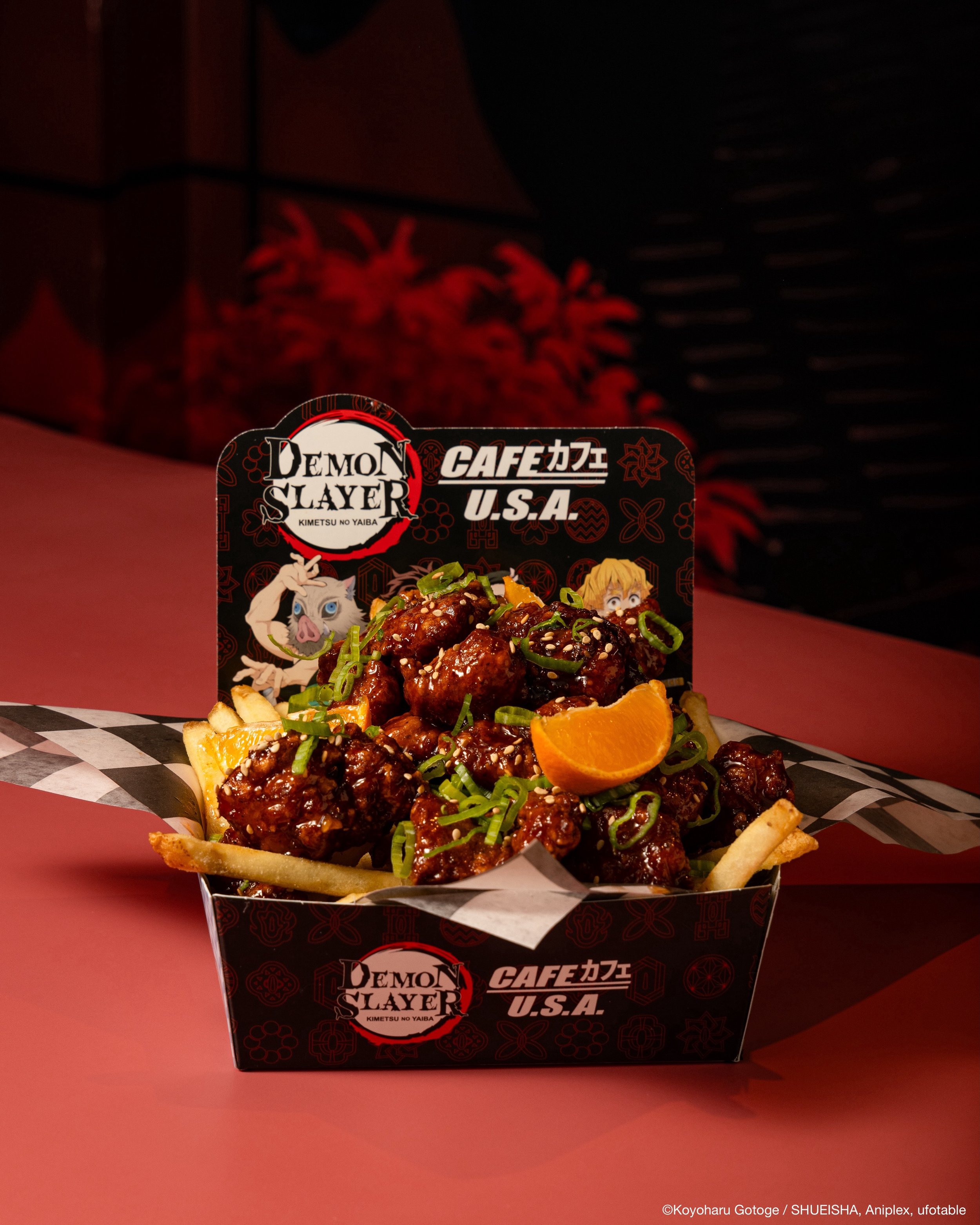 One of our most popular menu picks ⚡️ Zenitsu&rsquo;s Orange Chicken Lightning Fries layer crispy karaage chicken tossed in orange glaze over golden fries, finished with scallions and sesame seeds for a bold, fast-hitting bite inspired by Zenitsu&rsq