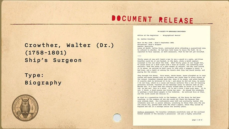 Crowther Biographical Record