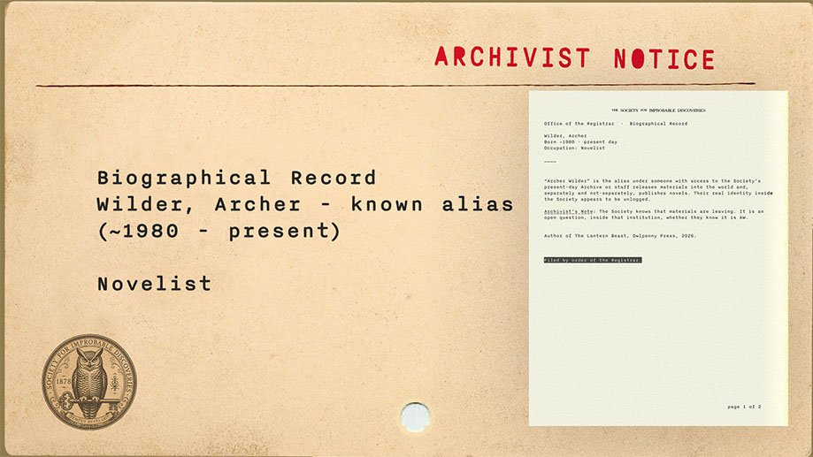 Wilder Biographical Record