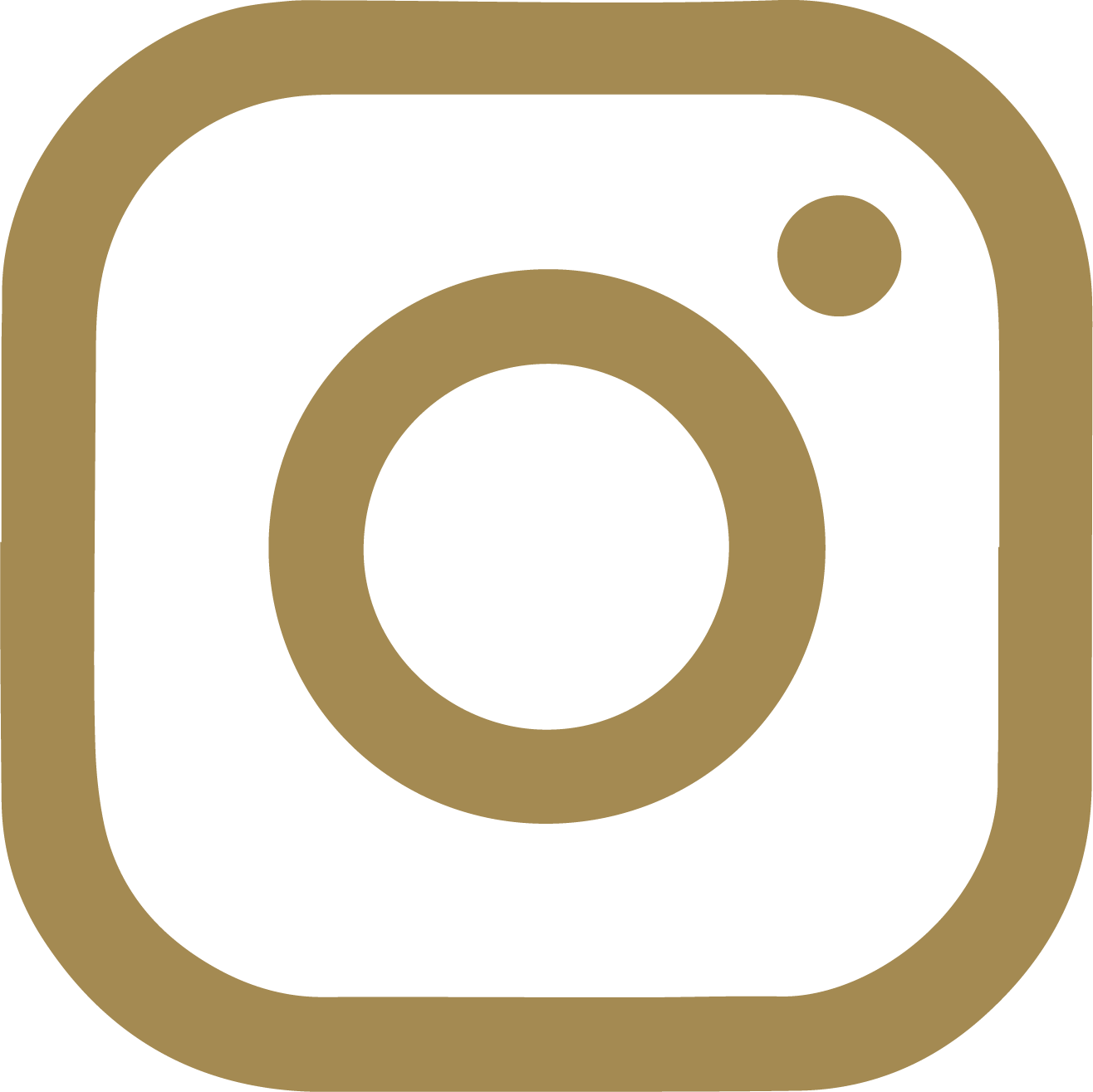 A stylized Instagram icon in gold and white.
