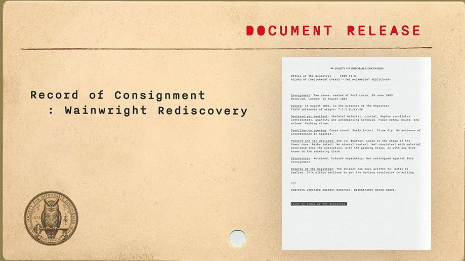 Record of Consignment Wainwright
