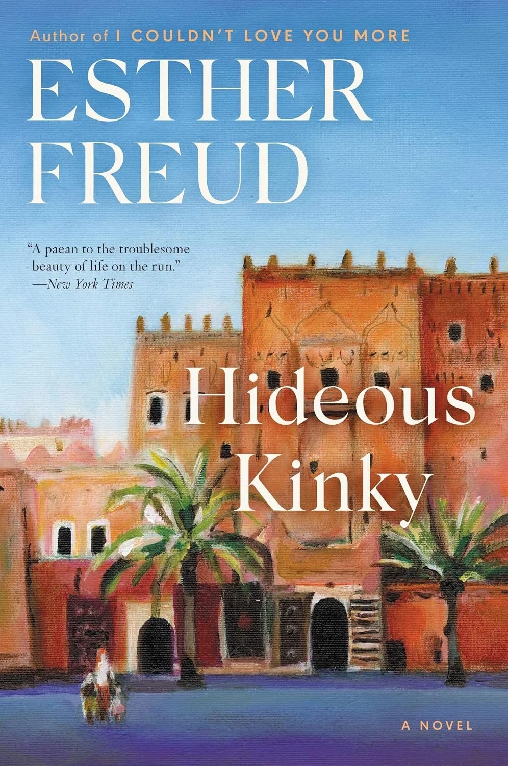 A book cover features the title 'Hideous Kinky' and the author's name, Esther Freud.