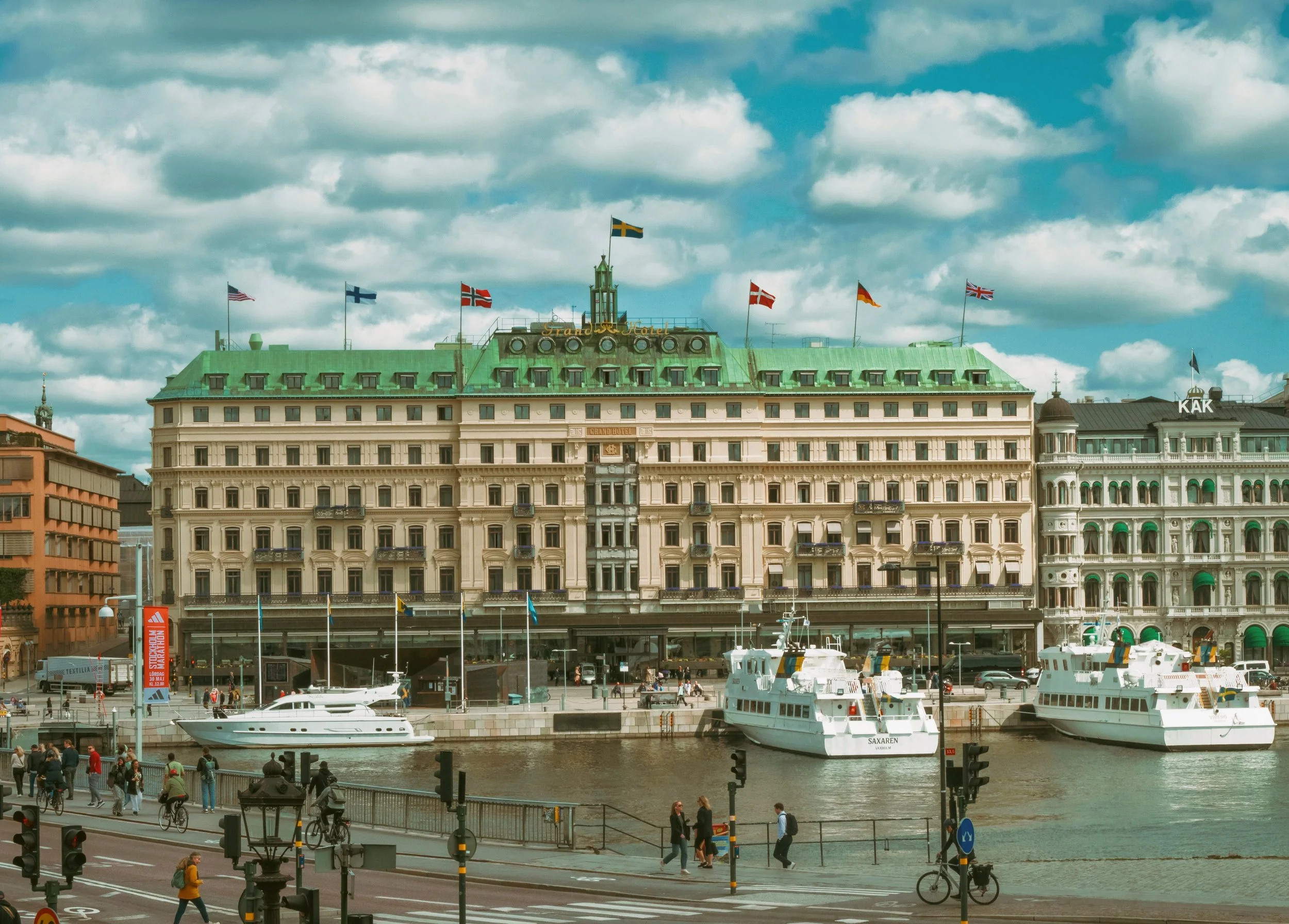 Grand Hôtel Stockholm on the waterfront in Blasieholmen