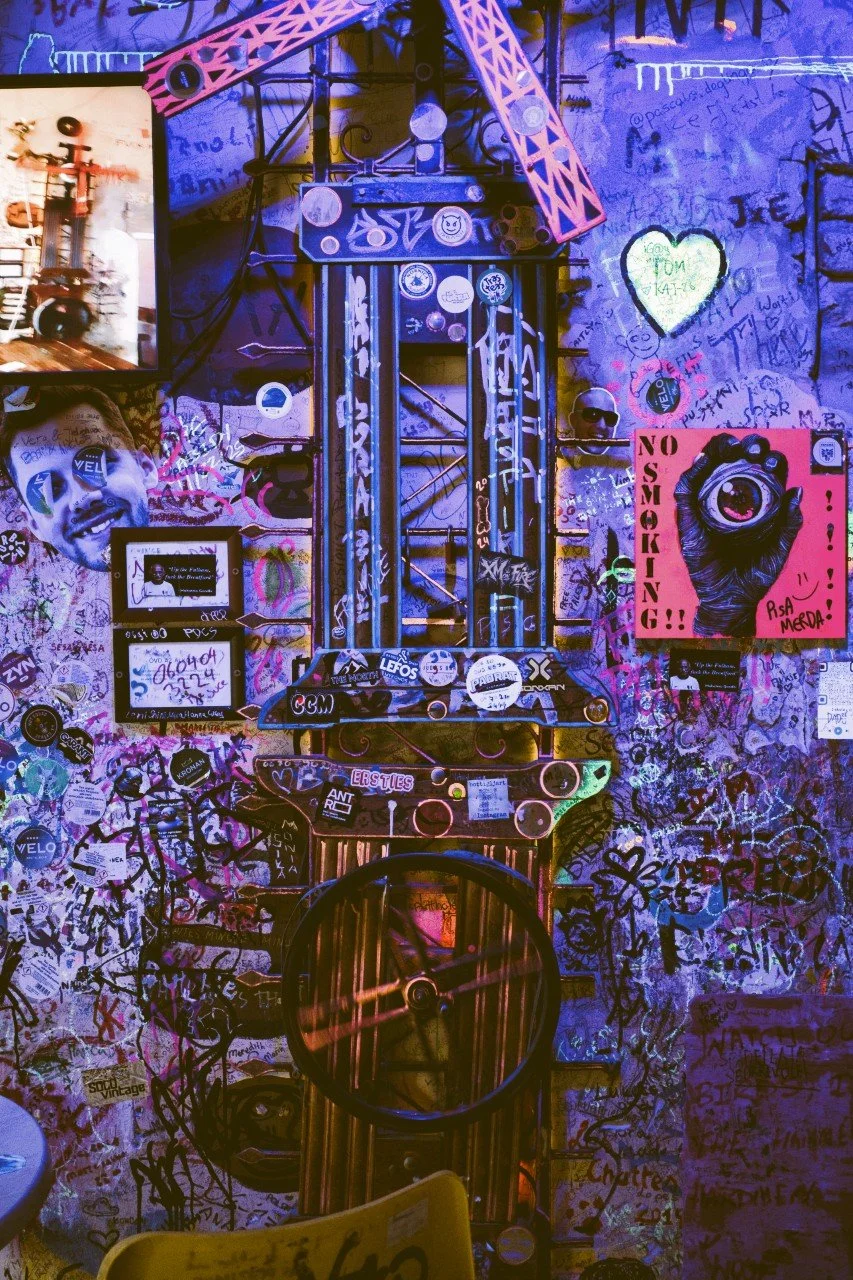 Ruin bar interior in Budapest